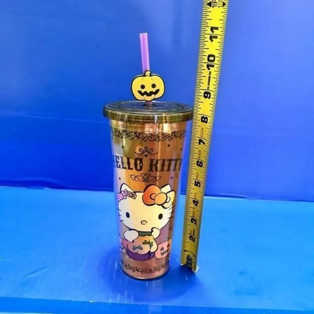 Hello Kitty Halloween Pumpkin Travel Tumbler Cup